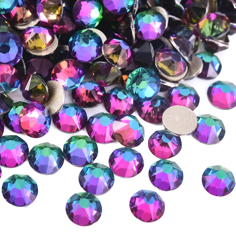 BOBOHOO 2088 Großpackung Glas-Strasssteine, Nicht-Heißfix, Kristall-Flachsteine, 8 Große, 8 Kleine, 16-Schliff, für Nagelkunst und DIY-Bastelarbeiten – Detail 8