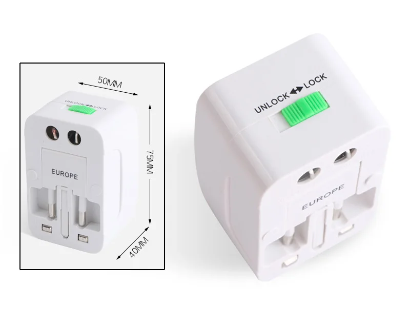 Adaptor / Uk / Us / Eu All In One 110-250 (v) Universal Socket Conversion Socket World Travel Charger International Plug