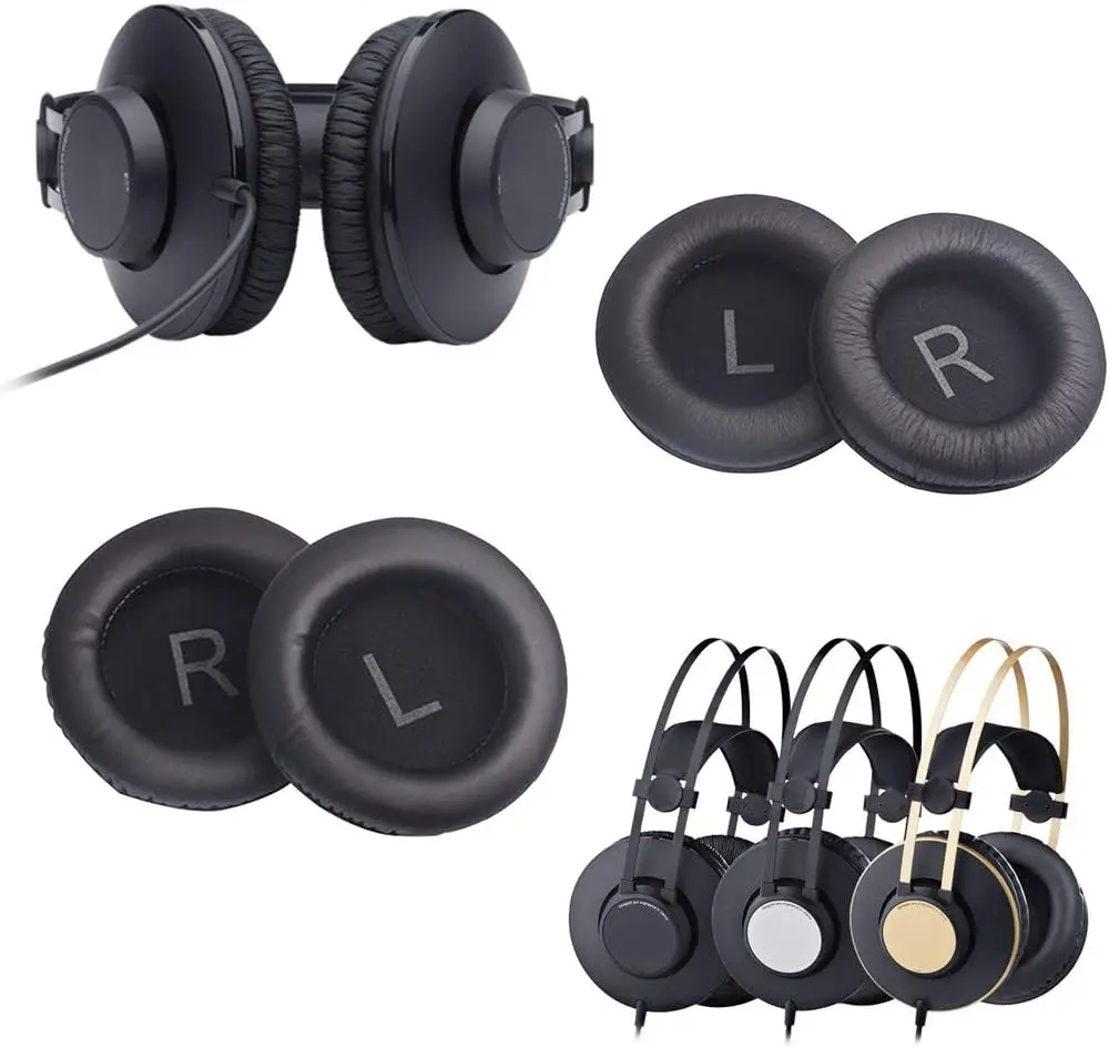 AKGK72, 1 пара сменных мягких амбушюр из пены с эффектом памяти, кожаные амбушюры для наушников AKG K52 K72 K92 K240