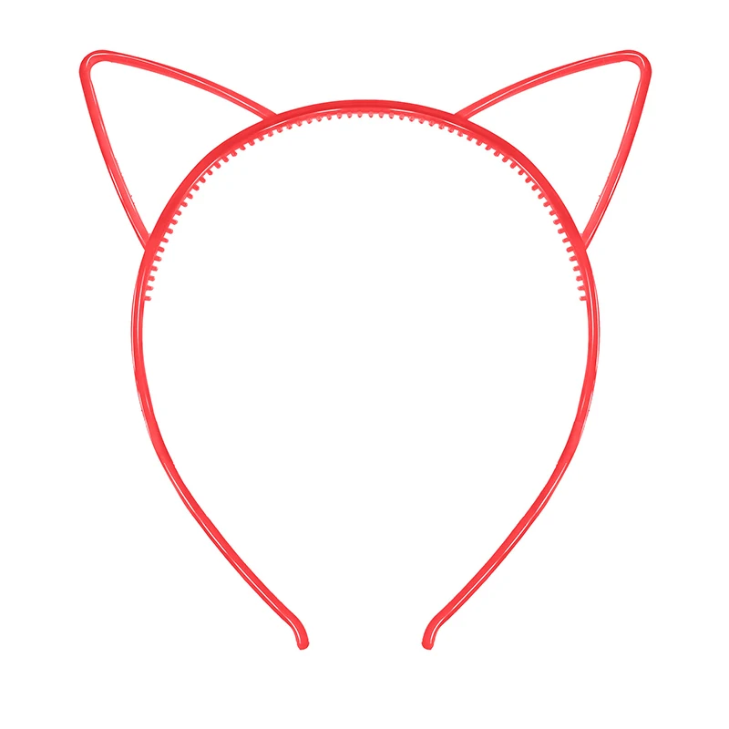 Luminous Cat Ear Hair Hoop Glow In The Dark Plastic Headband Crown For Birthday Wedding Party New Headwear Hair Accessories