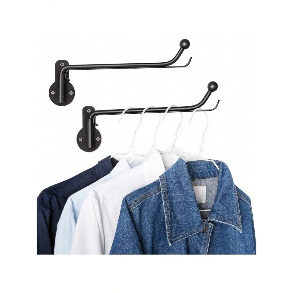 

Настенная вешалка для одежды с поворотным кронштейном и крючком-держателем, металлическая сушилка для белья, экономия места для организации гардероба