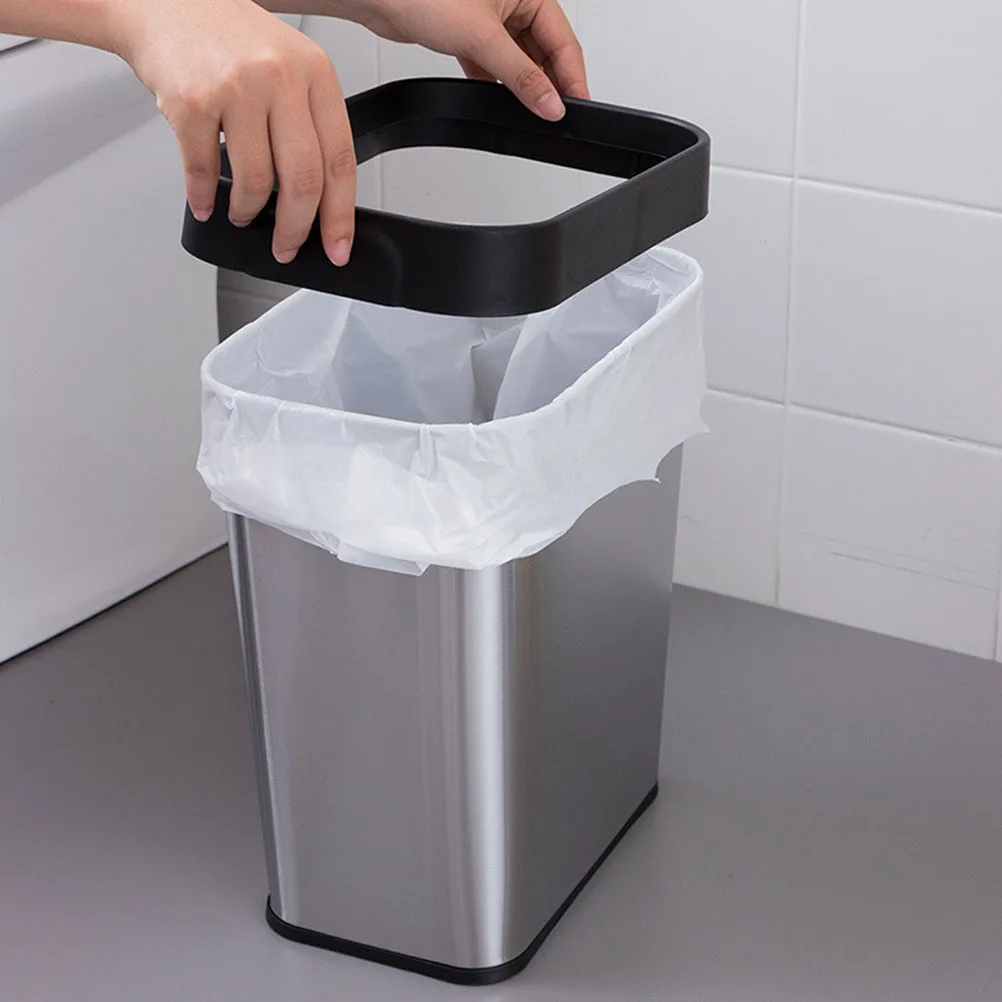 

Stainless Steel Trash Can With Pressing Ring For Home Office Hotel Coffee Shop Waste Storage Bin Rubbish Container