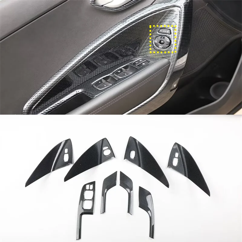 LHD Inside Door Handle Window Switch Cover Trim High Low Version For Hyundai Santa Fe DM 2013-2018 Interior Door Handle Trim
