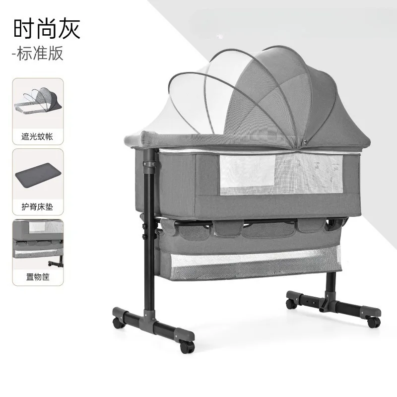 سرير أطفال محمول قابل للطي متعدد الوظائف ارتفاع قابل للتعديل BB سرير لحديثي الولادة سرير كبير سرير أطفال