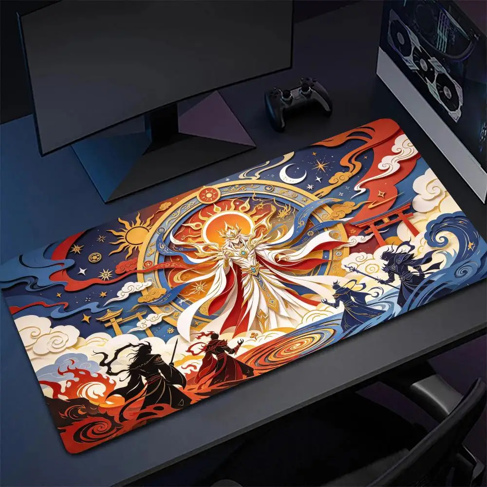 Deep Sea Dragon Palace Jellyfish Gaming Mouse Pad Non Slip Rubber Base Precision Tracking Smooth Cloth For Study Home