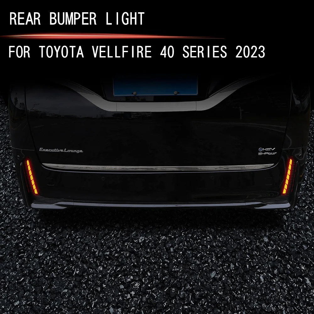 

For Toyota Vellfire 40 Series Rear Bumper Lights Dragon Scale Style Rear Bumper Lamps Tuning Accessories