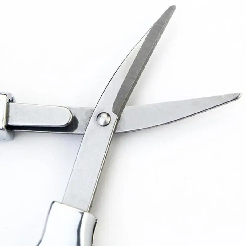 Mini Foldable Portable Stainless Steel Scissors 8-Shape Glasses Cut Fishing Line Scissors