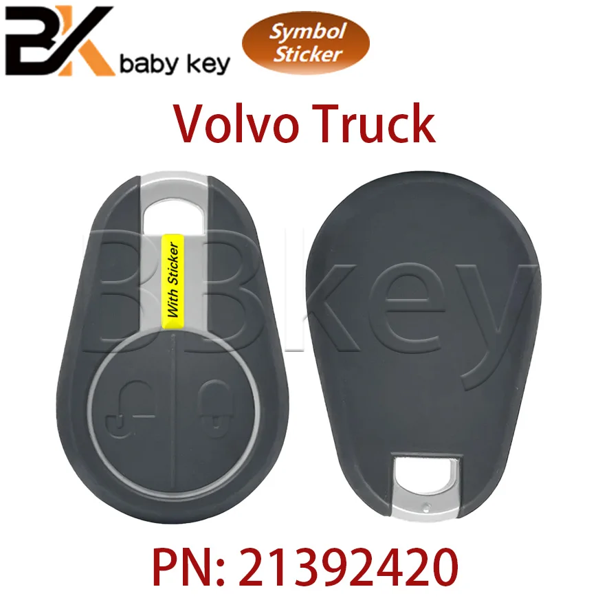 BB Key Shell Case Replacement for Volvo Truck 630 780 880 Evro 5 Euro 5 VNL VNM FM FH VN FL PN:21392420 2 Buttons Remote Car Key