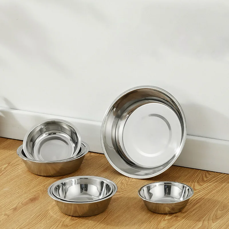 Quality Paw Stainless Steel Pet Dog Bowl Feeder Skidproof Anti-ant Shape Cat Dog Bowls Food Accessories Pet Supplies 2 Sizes