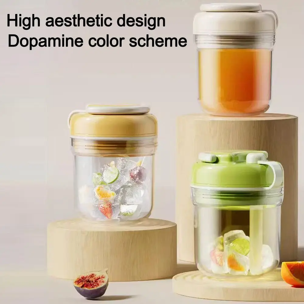 Multifunctional 3-in-1 Ice Cube Tray Press Easy Demoulding Portable Ice Making Storage Cup Ice Maker