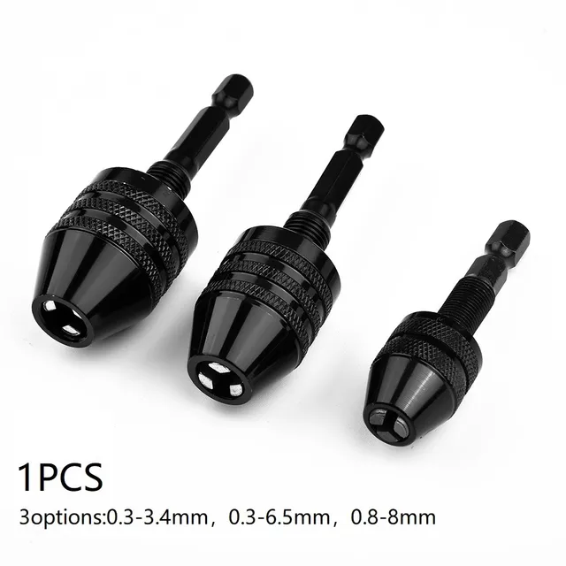0.3-8mm Mini bezkluczykowy uchwyt wiertarski samozaciskowe wiertła elektryczne narzędzia do mocowania tulei zaciskowej 1/4 cala uchwyt sześciokątny szybka wymiana konwertera