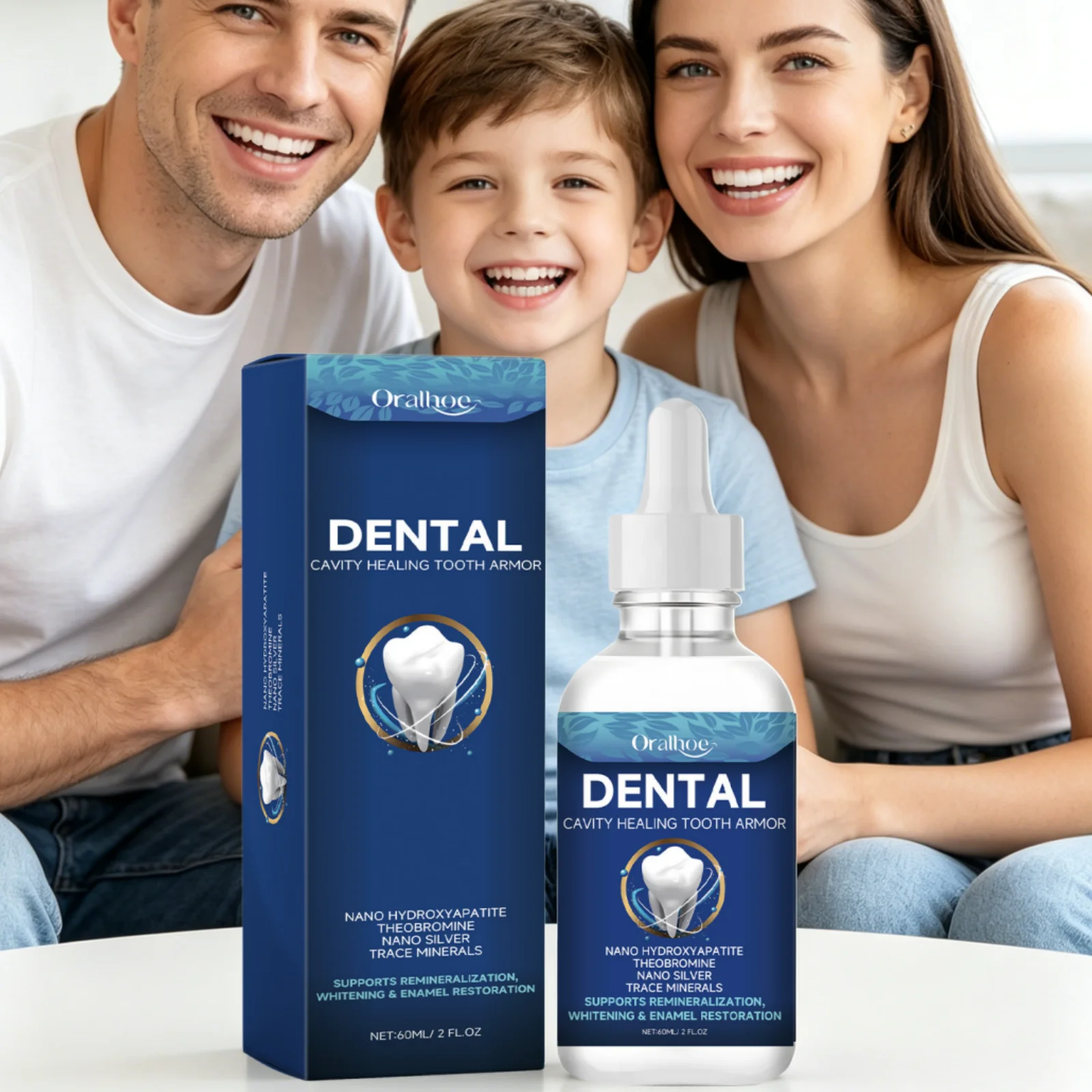 Oralhoe Dental Care Serum Teeth Whitening Cavity Healing Enamel Restoration Remineralization Stain Removal Teeth Repair Liquid