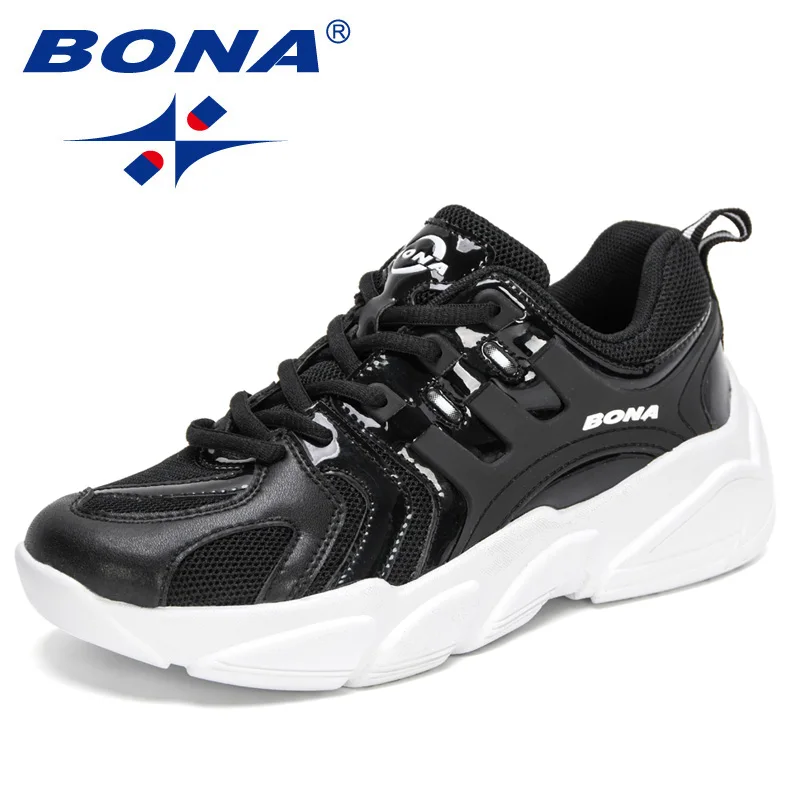 BONA 2023 New Designers Trendy Sneakers Platform Luxury Heightening Comfortable Casual Shoes Woman Breathable Walking Shoes Lady