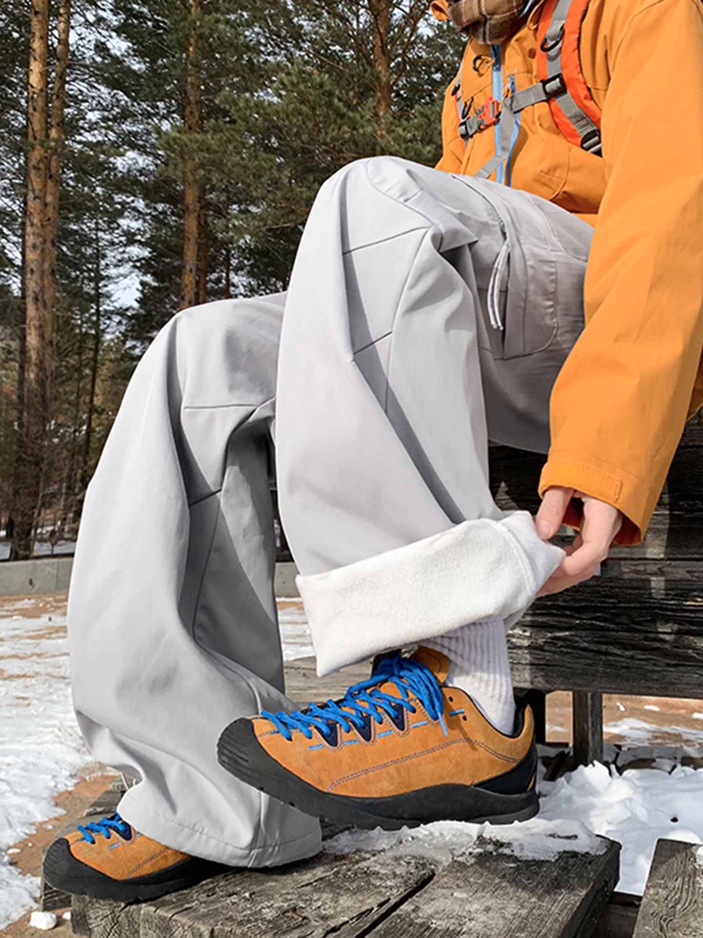 

Thiened Fce Outdoor Hiking Pants ex Autumn Winter Cold Proof Snow Skiing Trousers American Sle Paratrooper