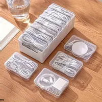 Organisateur de câbles, boîte de rangement en plastique durable, fournitures de bureau quotidiennes, sangles de fixation diverses et gestion des appareils mobiles 1