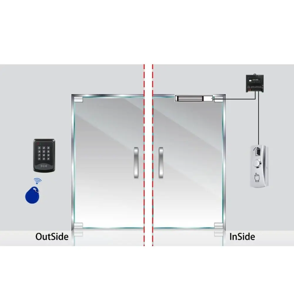 Professional Waterproof Access Control Button Zinc Alloy DC 12V Door Opening Switch Surface Mount Push to Exit Button Gate