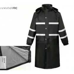 One-piece Raincoat Long Adult Male Pvc on Duty Labor Insurance Rainstorm-proof Reflective Raincoat Trench Coat Type