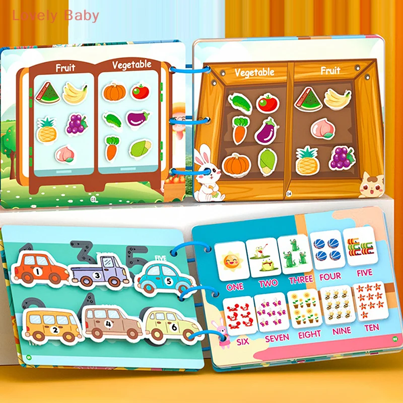 【BBS】ملصقات مشهد مونتيسوري للأطفال ألغاز يدوية قابلة لإعادة الاستخدام كتب كرتونية تعلم الإدراك ألعاب للأطفال هدية #5