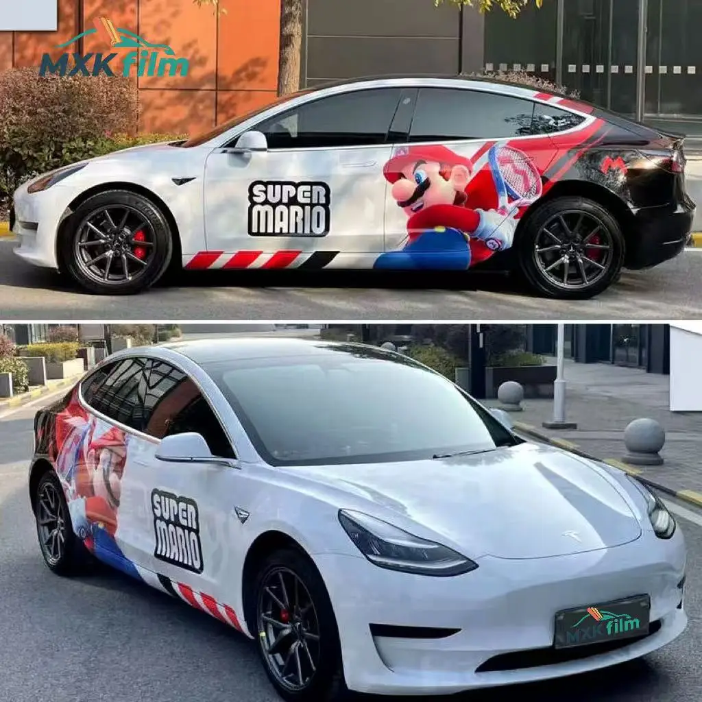 Cartoon Customize Design Gradient Digital Printing Car Body Sticker Film Car Wrapping Color Change Vinyl