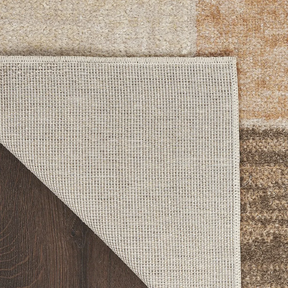 Nourison Astra Machine Washable Mid-Century Modern Beige Multicolor 2'2 x 10' Area Rug (2x10)