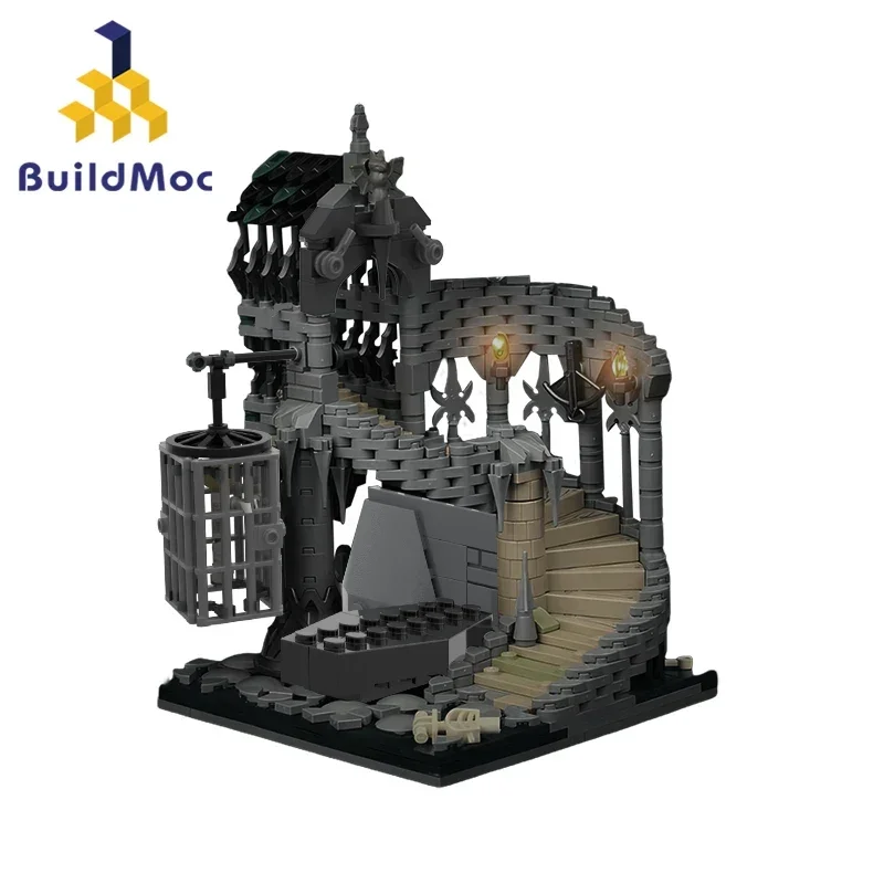 BuildMoc For Dragons Game Vampire Dungeon Building Blocks Set Skull Dungeonsed Lantern Ghost House Bricks Toy Children Xmas Gift