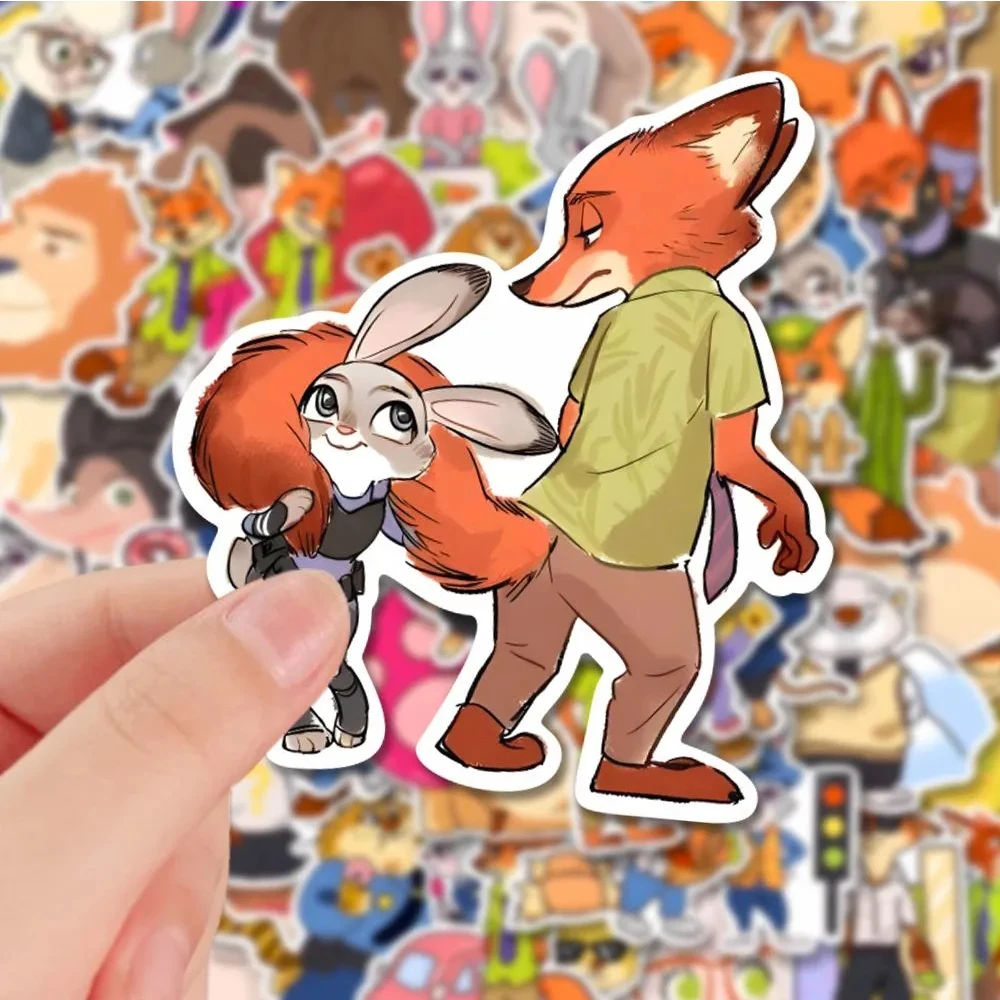 10/30/50pcs Disney Cute Movie Zootopia Graffiti Stickers Decals DIY Laptop Notebook Phone Suitcase Stationery Sticker Kids Toys