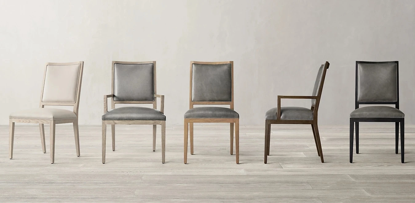 

RH American restaurant bar chair bar chair leather art dining chair American country brushed old custom size style modern