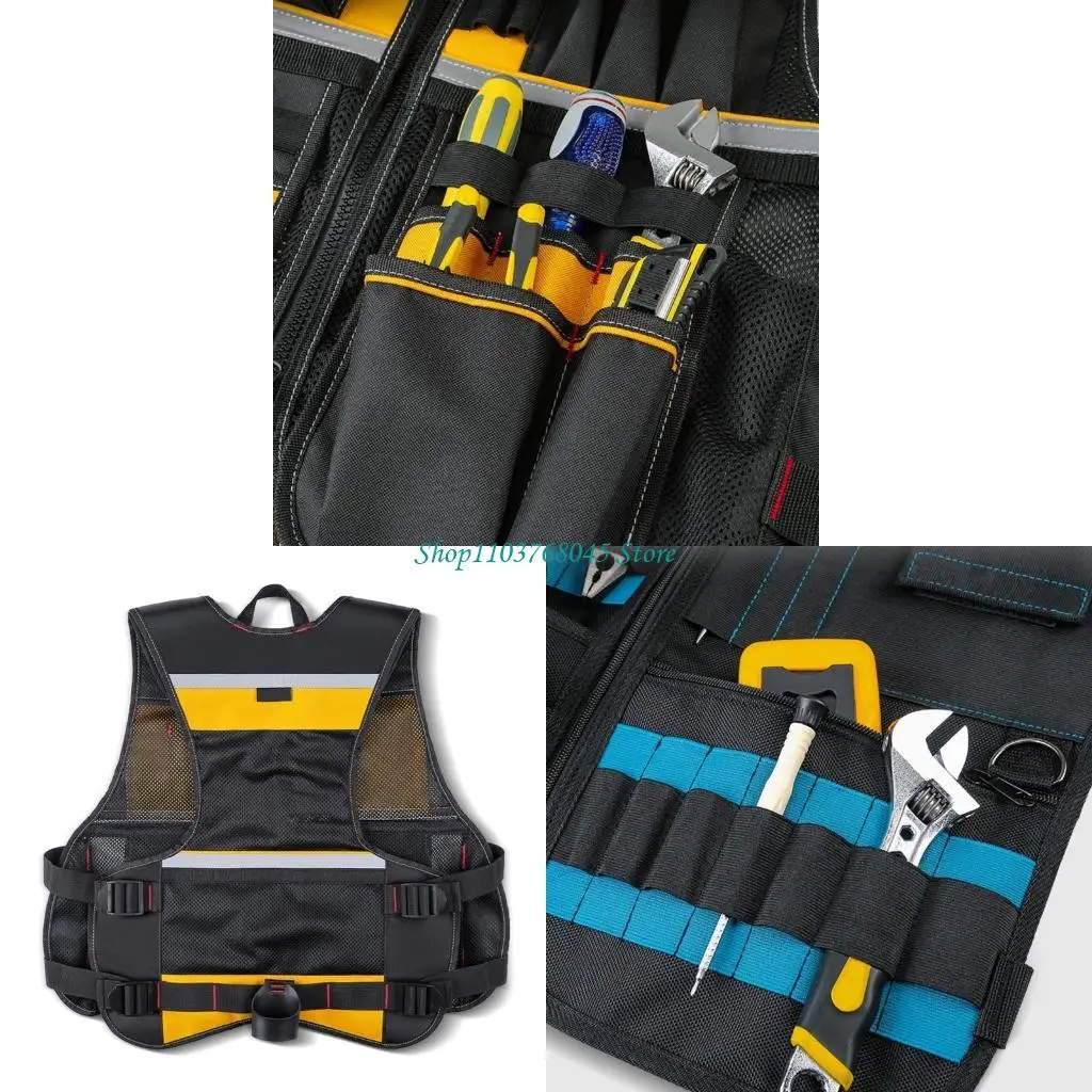 

R53F Несколько карманных дышащих жилетов с отражающими полосками для ночных операций