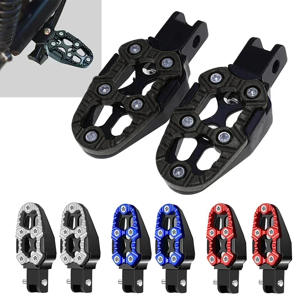 

Universal Motorcycle Aluminum Alloy Foot Pedals Angle Adjustable for Motorcycle Scooter ATV E-Bike Foot Rests Foot Pegs