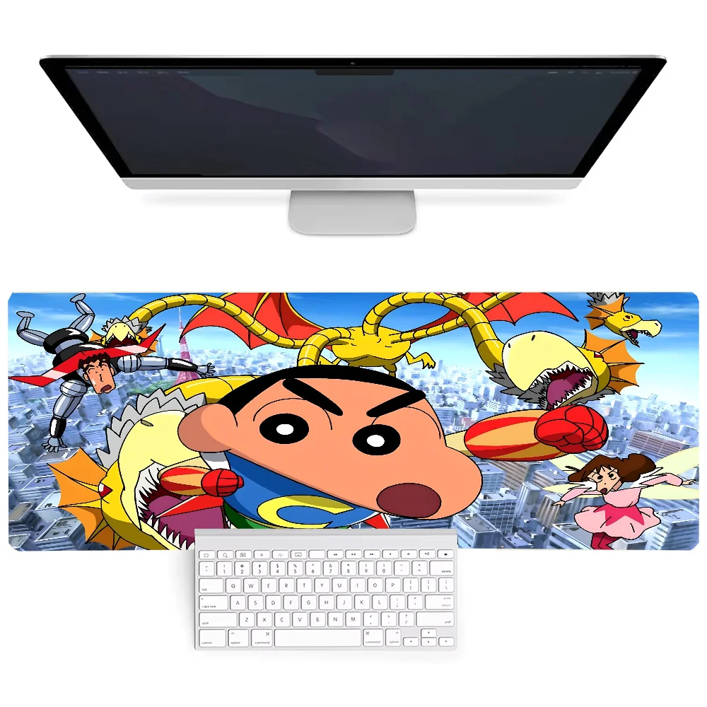 Hot Anime Cute Crayons Shin-chans Non-slip Mouse Pad Suitable For Office Computers Laptops E-sports Game Desk Mats XXL Keyboard