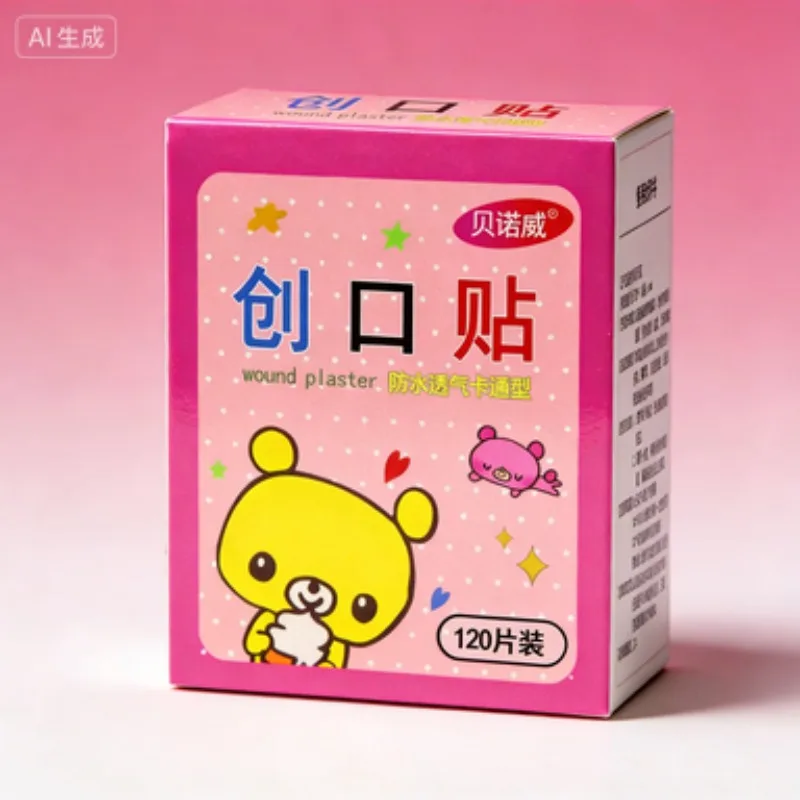 

Детские медицинские пластыри | 120 шт. милых мультяшных фигурок | Водонепроницаемый, пыленепроницаемый, дышащий, для ежедневного использования в качестве средств первой помощи.