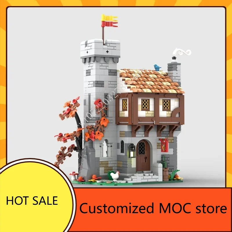 

867 шт. Guarded Inn модульный MOC StreetView Holiday CityArchitecture головоломка Рождество DIYA сборка игрушка на день рождения подарок для детей в возрасте