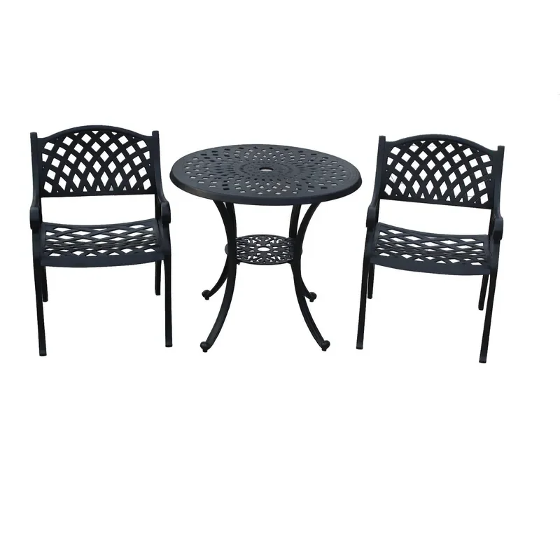 for Black European Retro Double Chair Outdoor Garden Park Cast Aluminum Bench for Patio Lawn Furniture