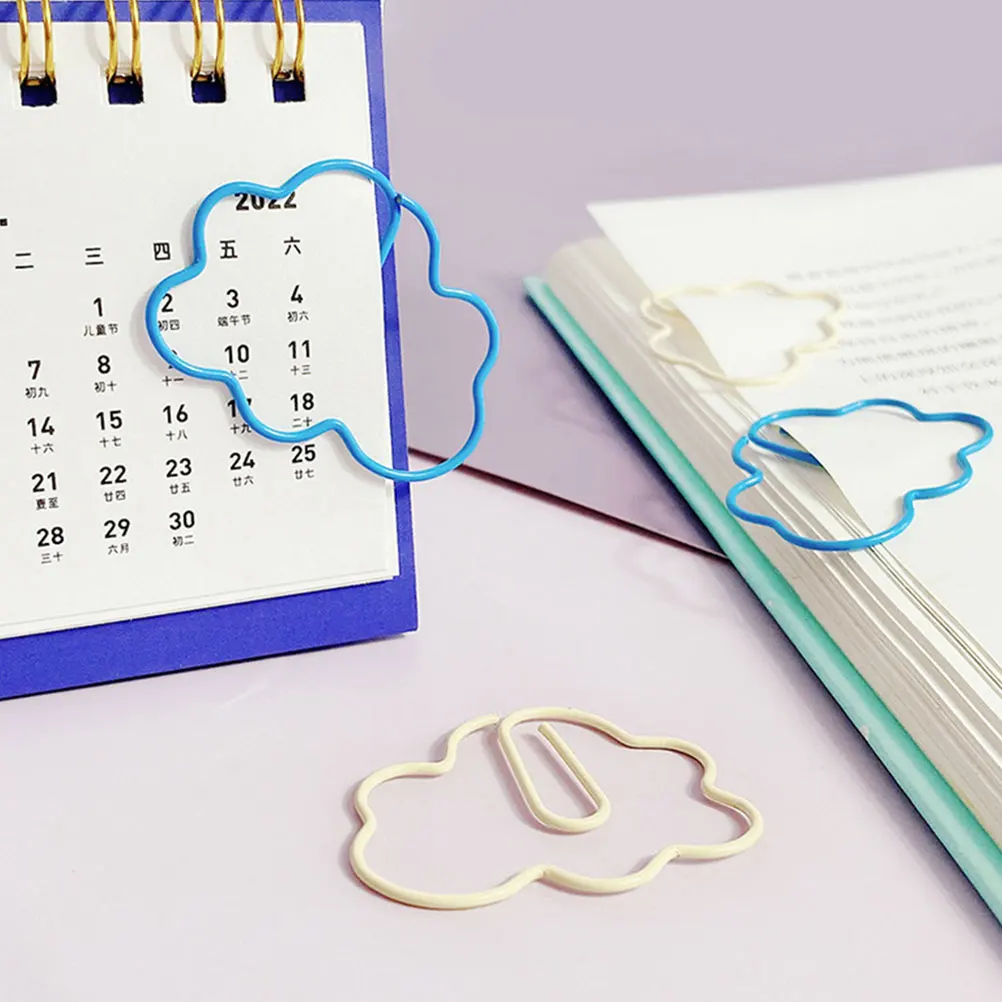 

20pcs Cartoon PVC Bookmarks Paper Clips for Office School Files Documents Small Paperclip Gifts Small Clamp Fixing