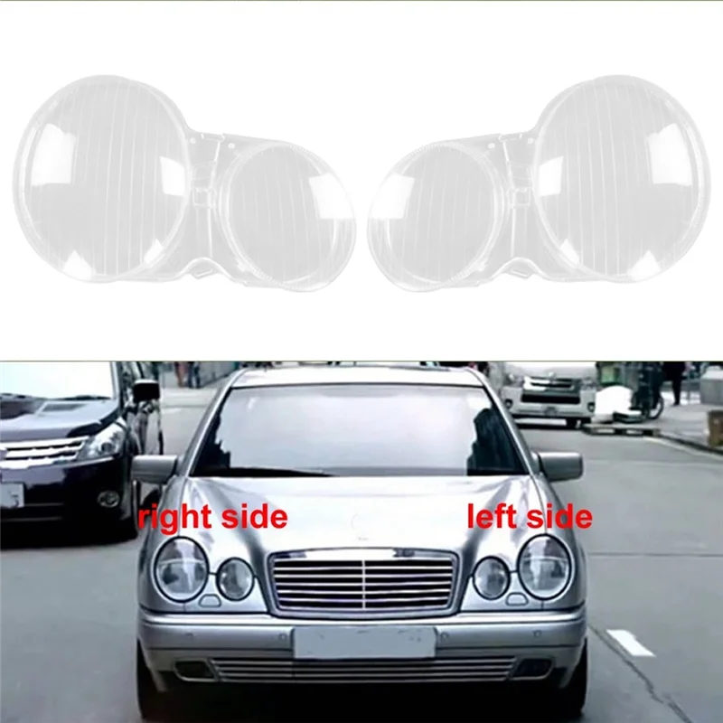 Car Left Headlight Shell Lamp Shade Transparent Lens Cover Headlight Cover for Benz 1995-2001 W210 E200 E240 E320 E430