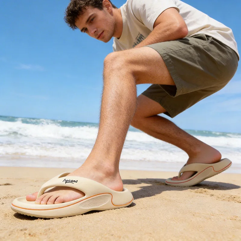 Cloud Slides Men Women Non-Slip Flip Flops, Summer Beach Soft Sole Thong Sandals, Quick Dry Shower Shoes
