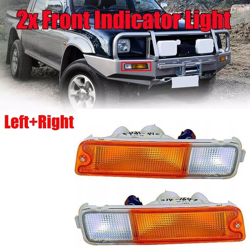 1 Pair Car Front Bumper Fog Light Bar Lamp Indicator Blinker Lights For Mitsubishi Triton Ute MK Series 1 2 3 109133