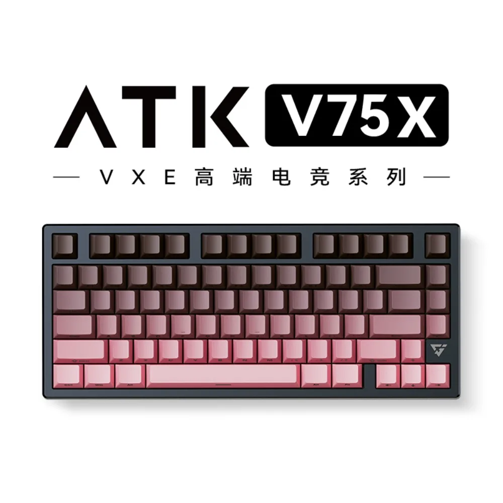 

ATK VXE V75X Mechanical keyboard Hot Swap CNC Aluminum alloy Tri Mode bluetooth wireless keyboard gaming accessories 75% Layout
