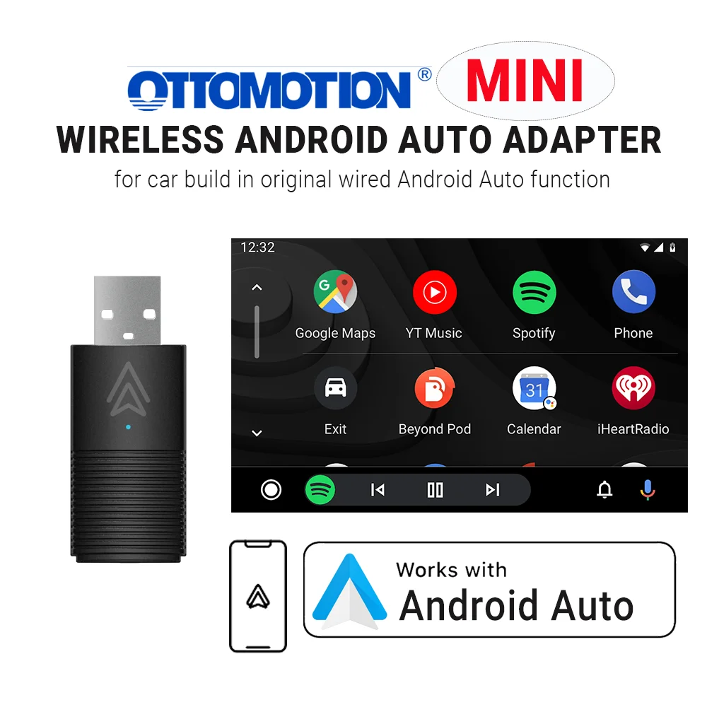 

Ottomotion MINI Wireless Android Auto Adapter USB Stick Car Accessories for Skoda VW Mazda Toyota Kia Ford for Android Phone