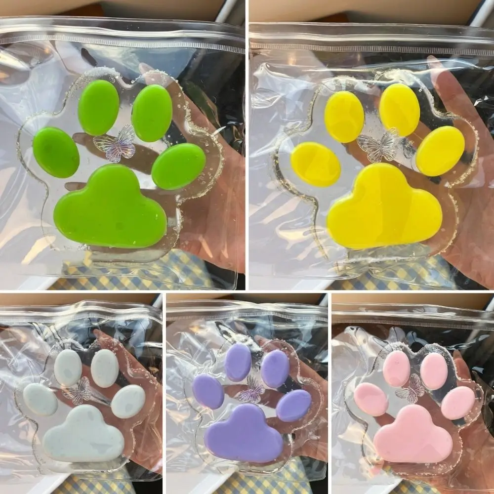 

Funny Super Large Cat Paw Squeeze Toy Soft Kneading Cartoon Fidget Toy Colorful Silicone Cat Paw Pinch Toy Practical Jokes
