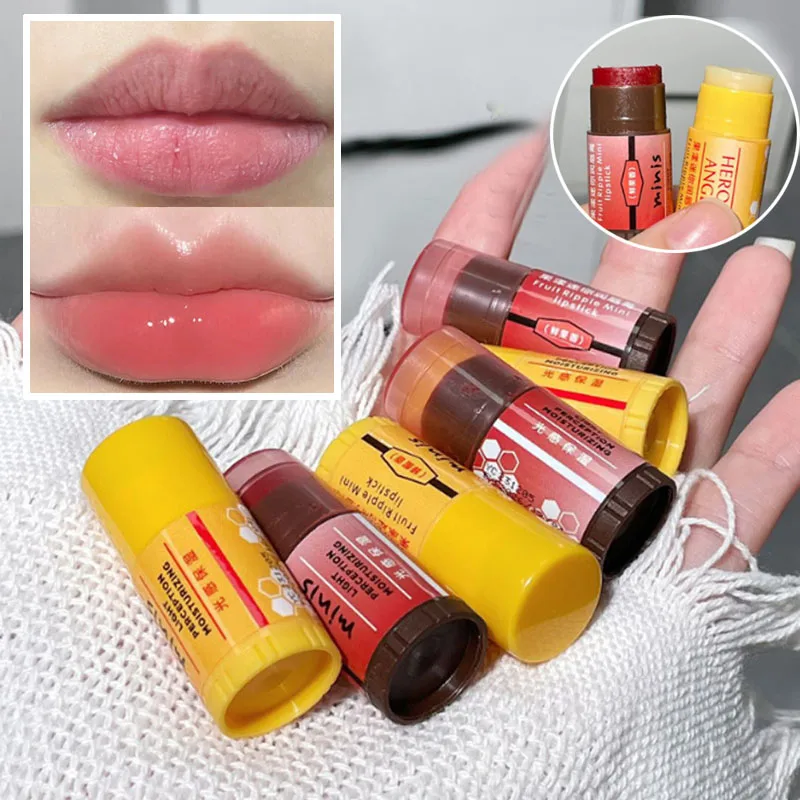 2PCS Lip Balm Set Moisturizing Lip Tint Long Lasting Anti-drying Waterproof Nourishing Lipstick Cosmetics Women Lip Care Makeup