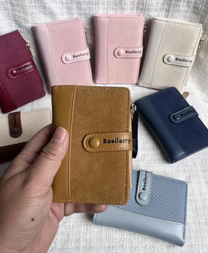 Neue Damen-Geldbörse, hochwertiger Kartenhalter mit Reißverschluss, weibliche Geldbörse, Fotohalter, Münzfach, einfache Geldklammern für Mädchen – Detail 26