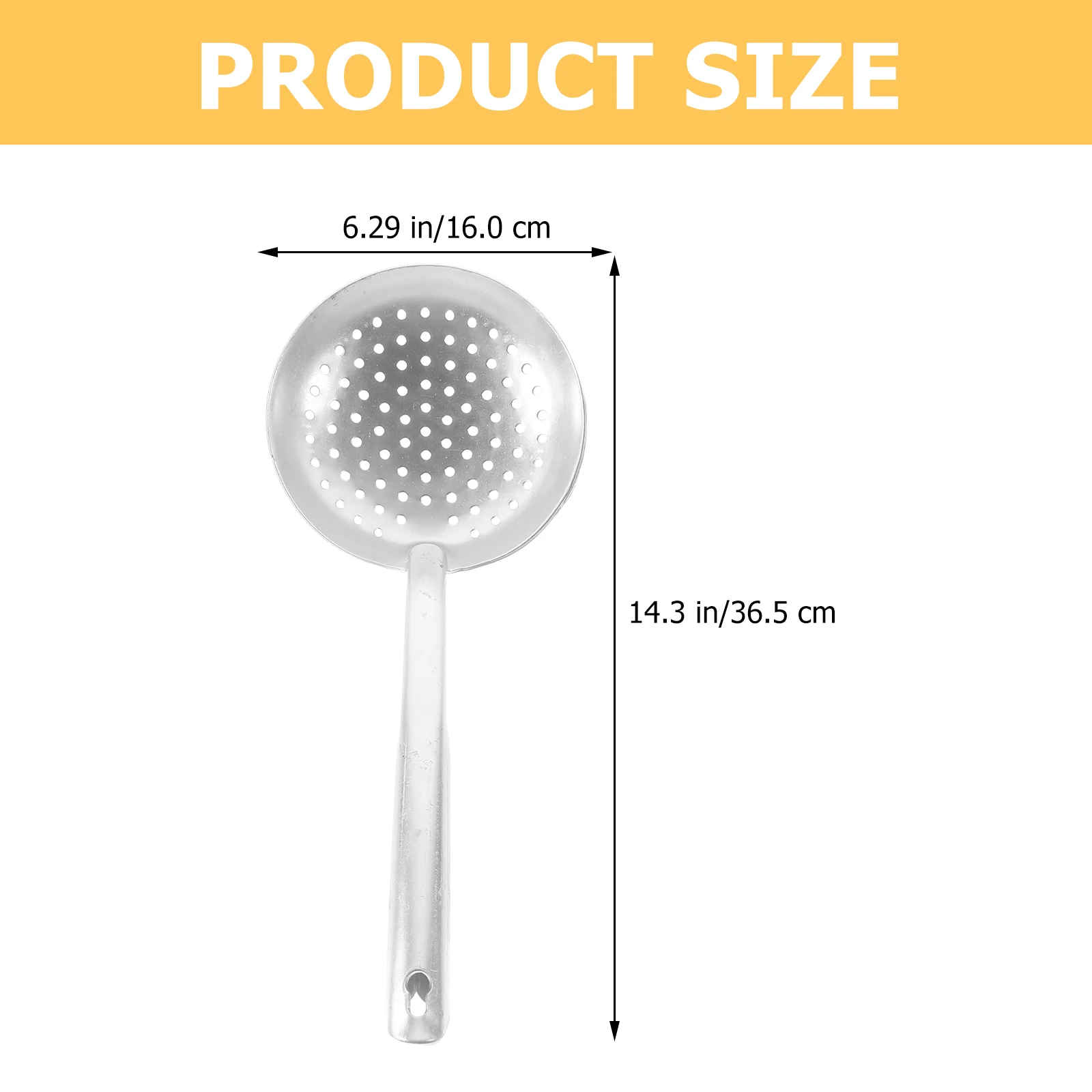 

Aluminum Colander Kitchen Strainer Dumpling Pasta Noodle Scoop Long Handle Heat Resistant Smooth Surface Home Restaurant