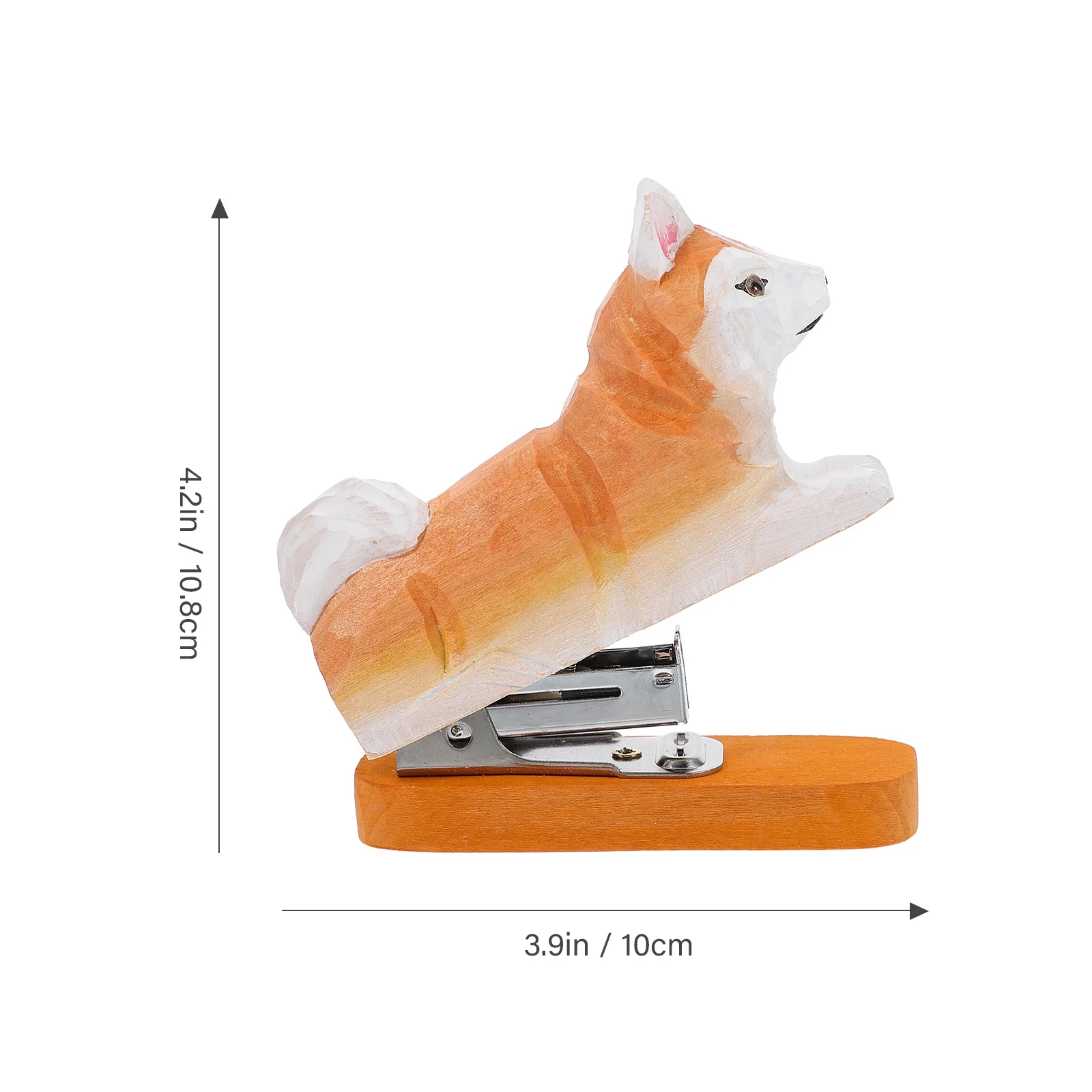 Stapler Kayu Mini Desain Hewan Alat Tulis Kantor yang Menyenangkan Alat Kertas Dekoratif Stapler untuk Penggunaan di Rumah Sekolah Kerja.