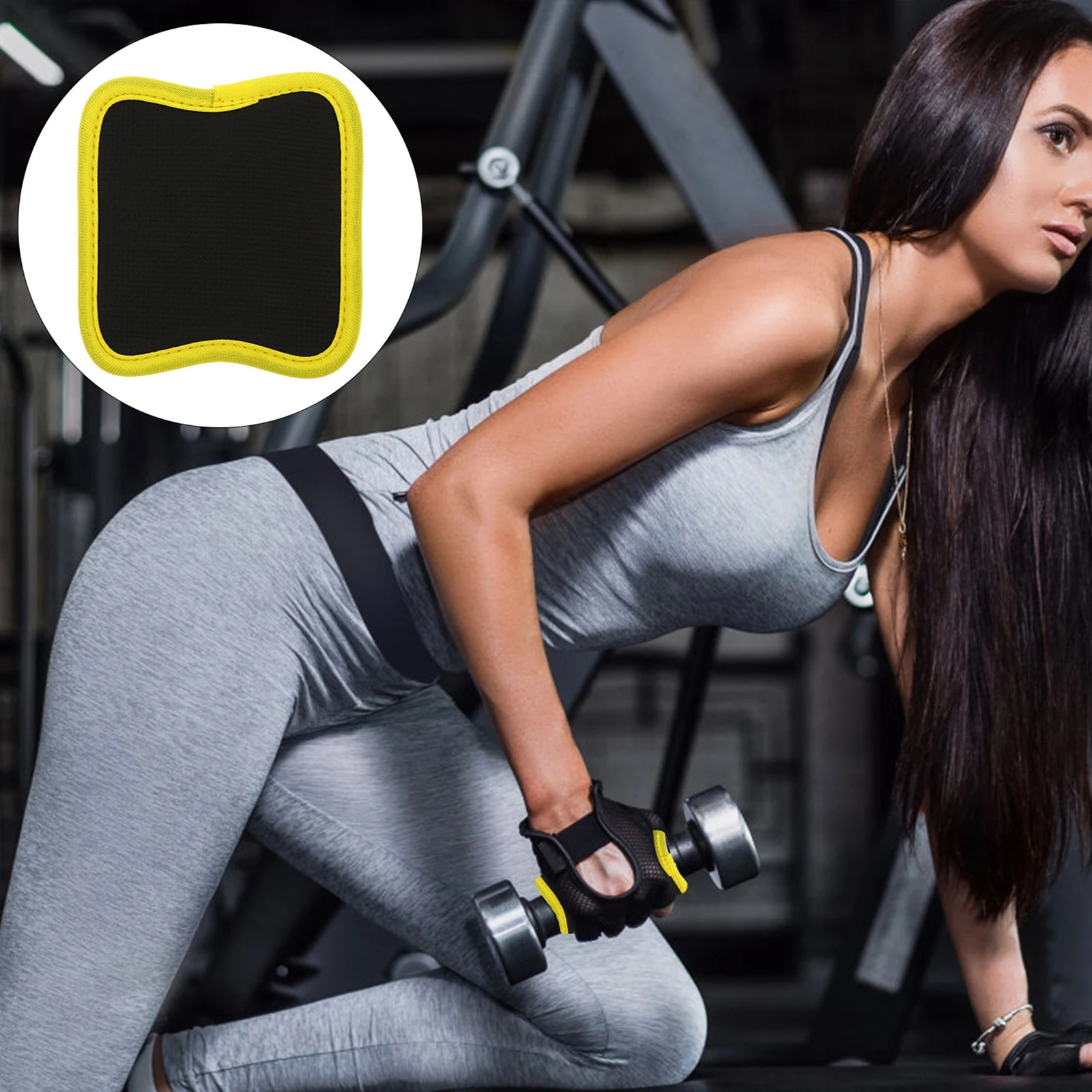 

1 Pair Grip Palm Pads Premium Polyester Sweat-Absorbing Seamless Wearable For Gym Workout Weight Lifting Cross Fit Training