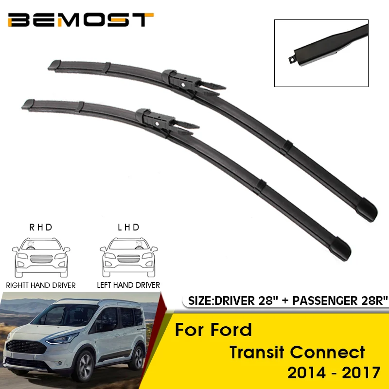 

Car Wiper Blades For Ford Transit Connect 2014-2017 Windshield Windscreen Front Window Blades 28"+28R" Car Accessories