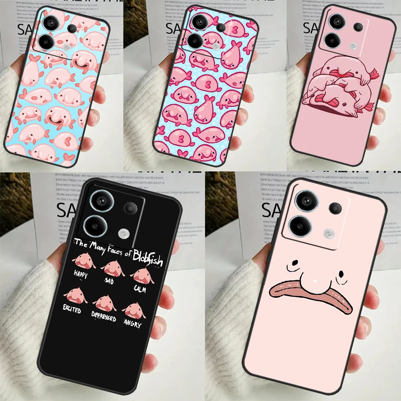 Blobfish Case For Xiaomi Redmi 12 13C 12C 10C 9C Redmi Note 13 9 10 11 12 Pro 9S 10S 11S 12S Cover