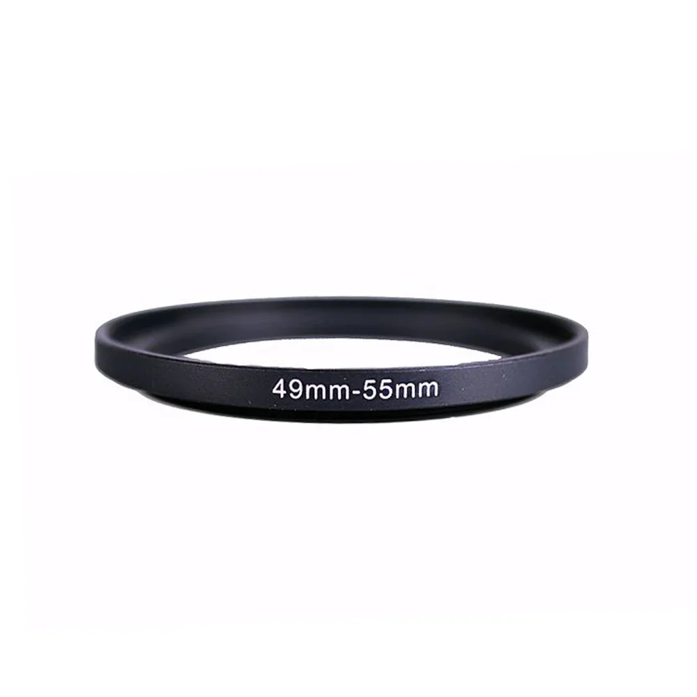 49mm-55mm 49-55mm 49～55ステップアップレンズフィルター メタルリングアダプター ブラック