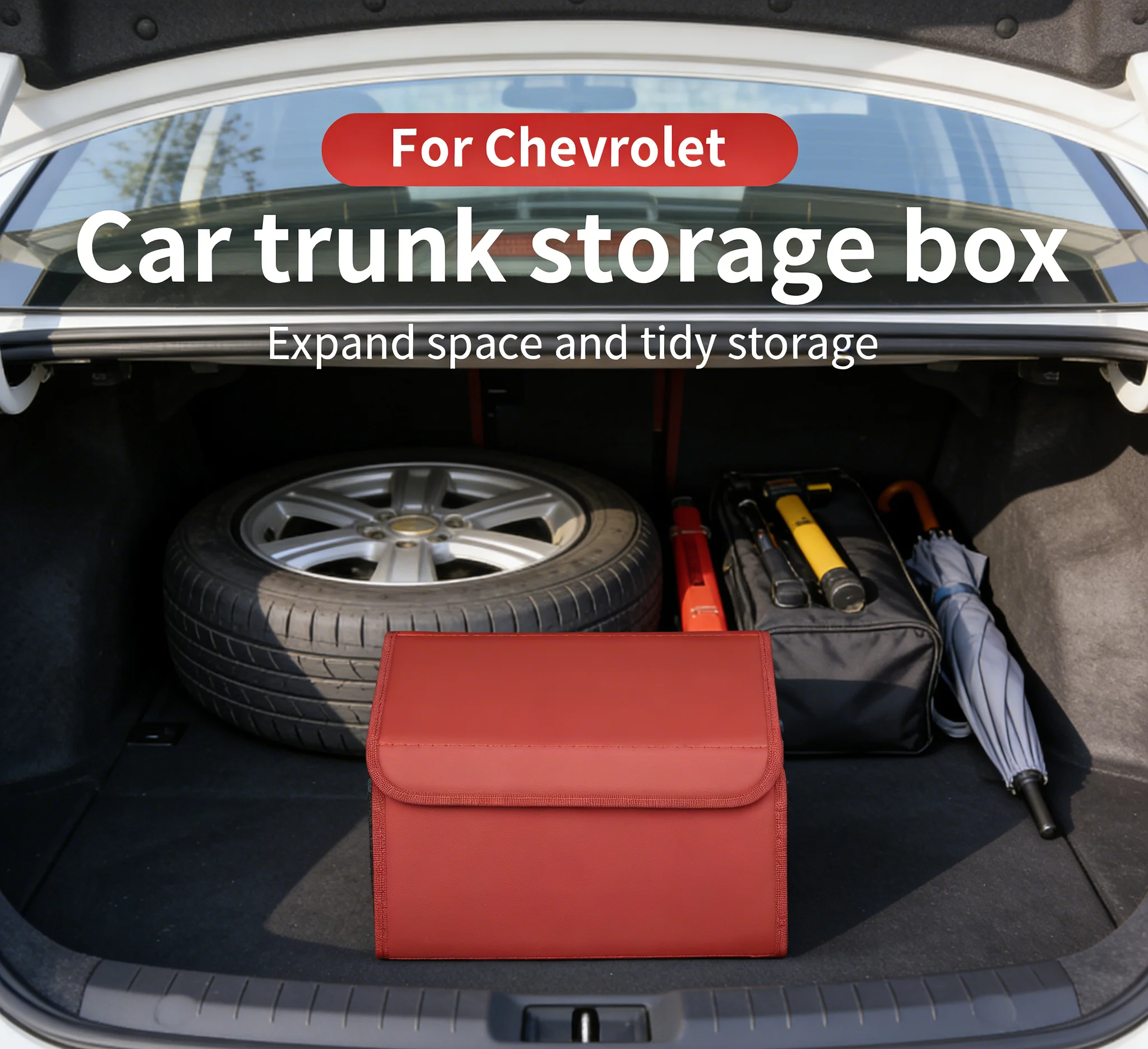 

Многофункциональный органайзер-контейнер для багажника автомобиля, большой вместимости, для экстренного использования, подходит для Chevrolet Suburban, Blazer, Malibu.