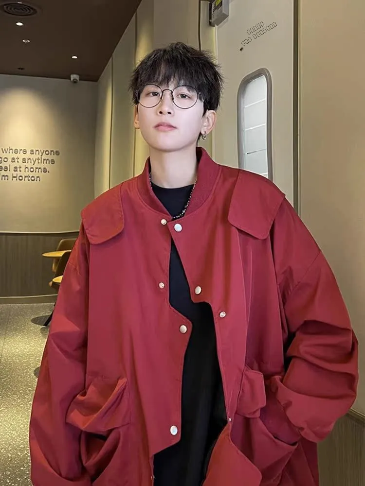 

Мужская куртка MA Pilot Jaet винного цвета, в американском уличном стиле, для бейсбола, от бренда Cool Brand Haome, с ощущением высокого класса